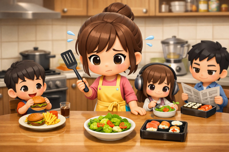 家族の食事を用意する中で感じやすい違和感とは