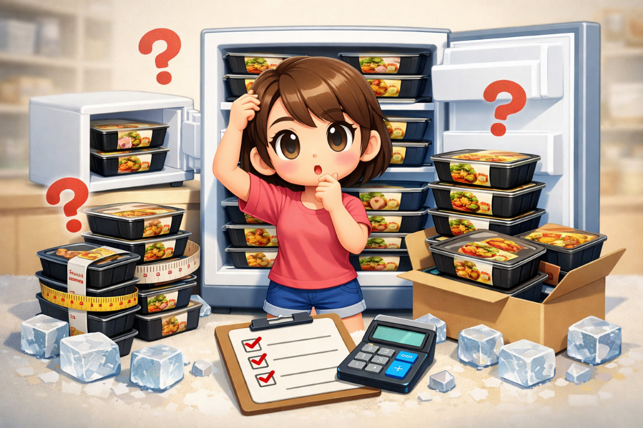 マッスルデリの冷凍庫収納は大丈夫？容器サイズと入る数の目安